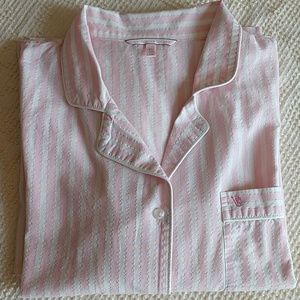 Victoria's Secret Light Pink Striped Pajama Top